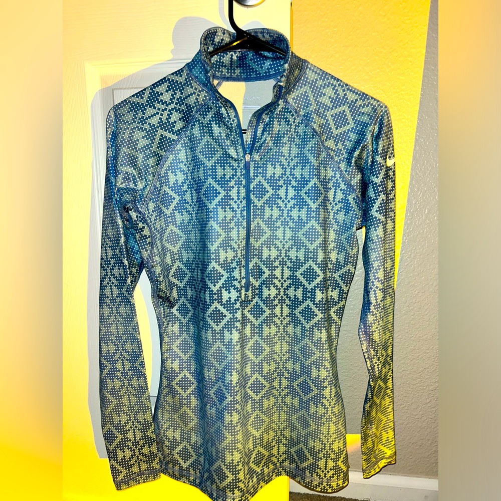 Nike Pro Blue Quarter Zip